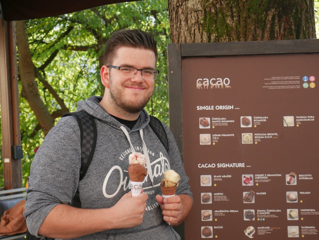 Ljubljana Eisdiele Café Cacao