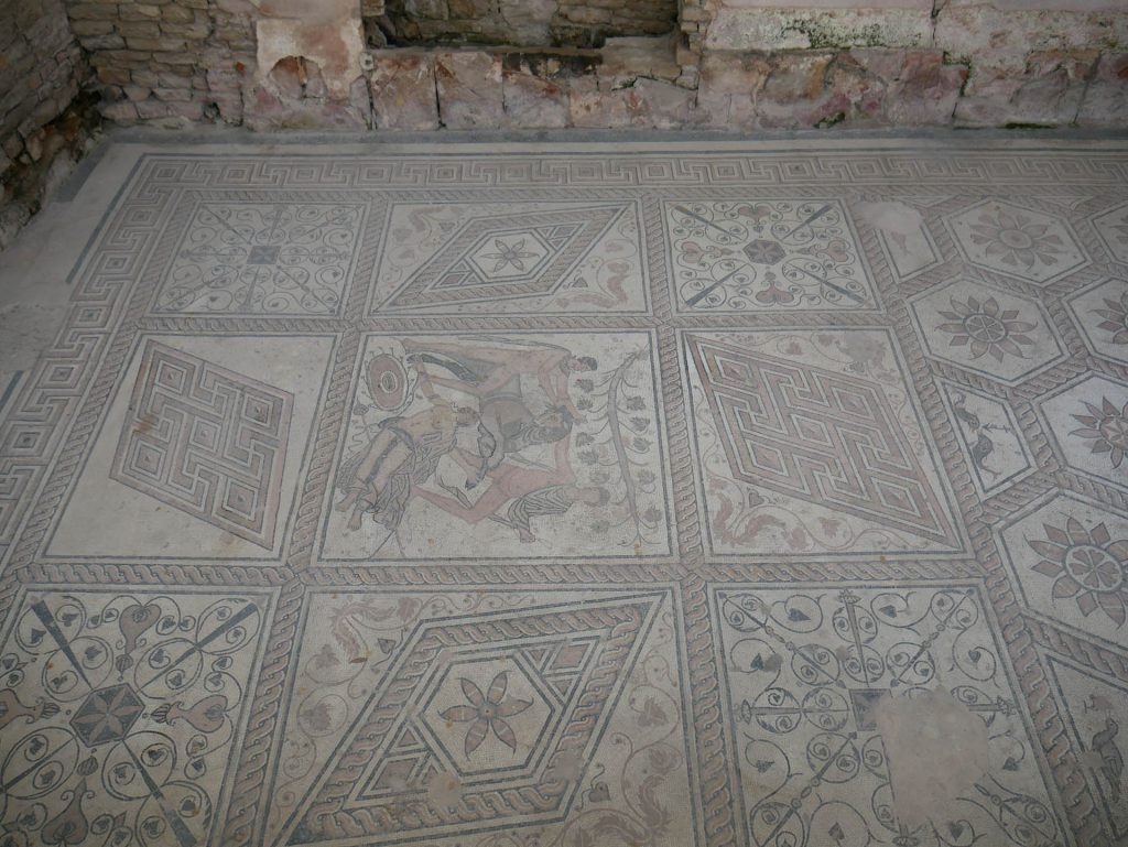 Mosaik der Bestrafung Dirkes Pula in Kroatien