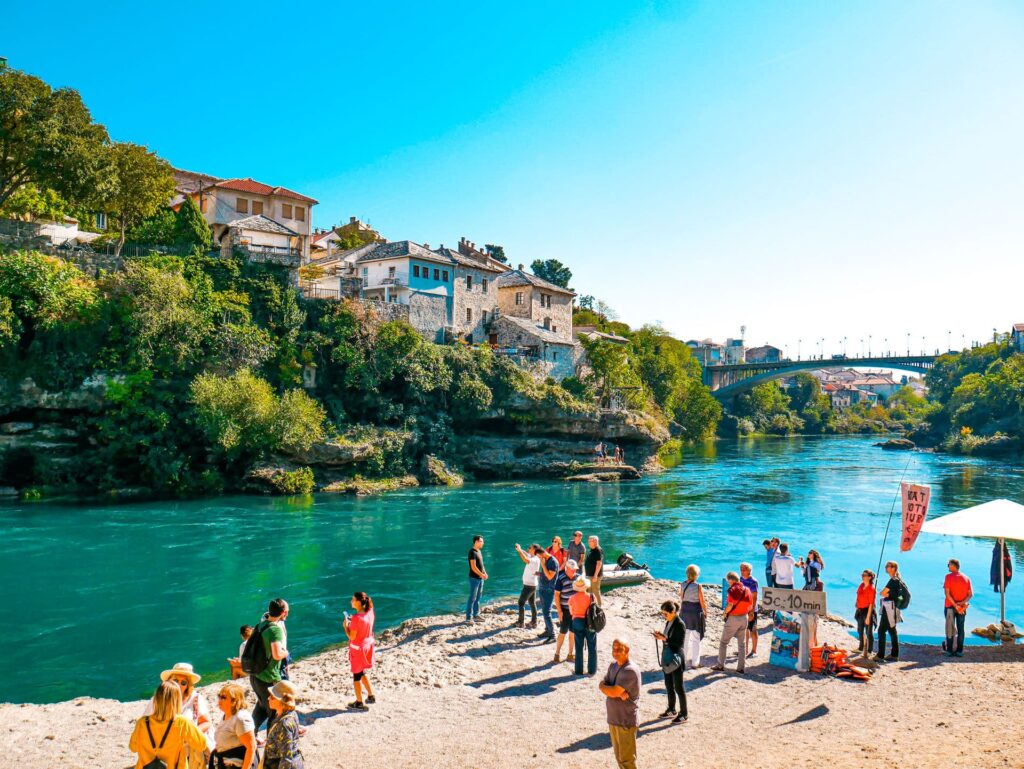 Mostar Fluss bei Stari Most
