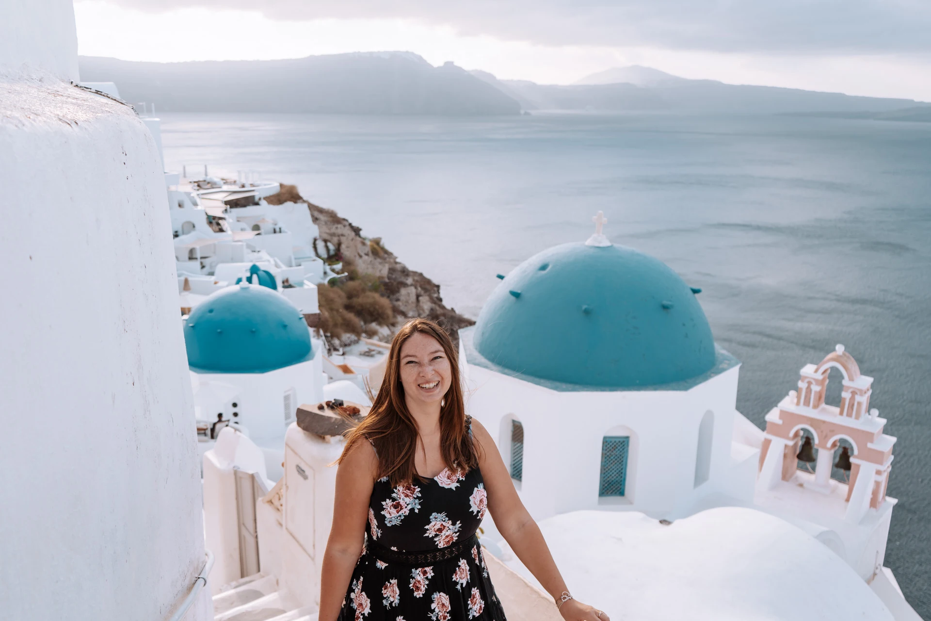 Blue Church Viewpoint Santorini