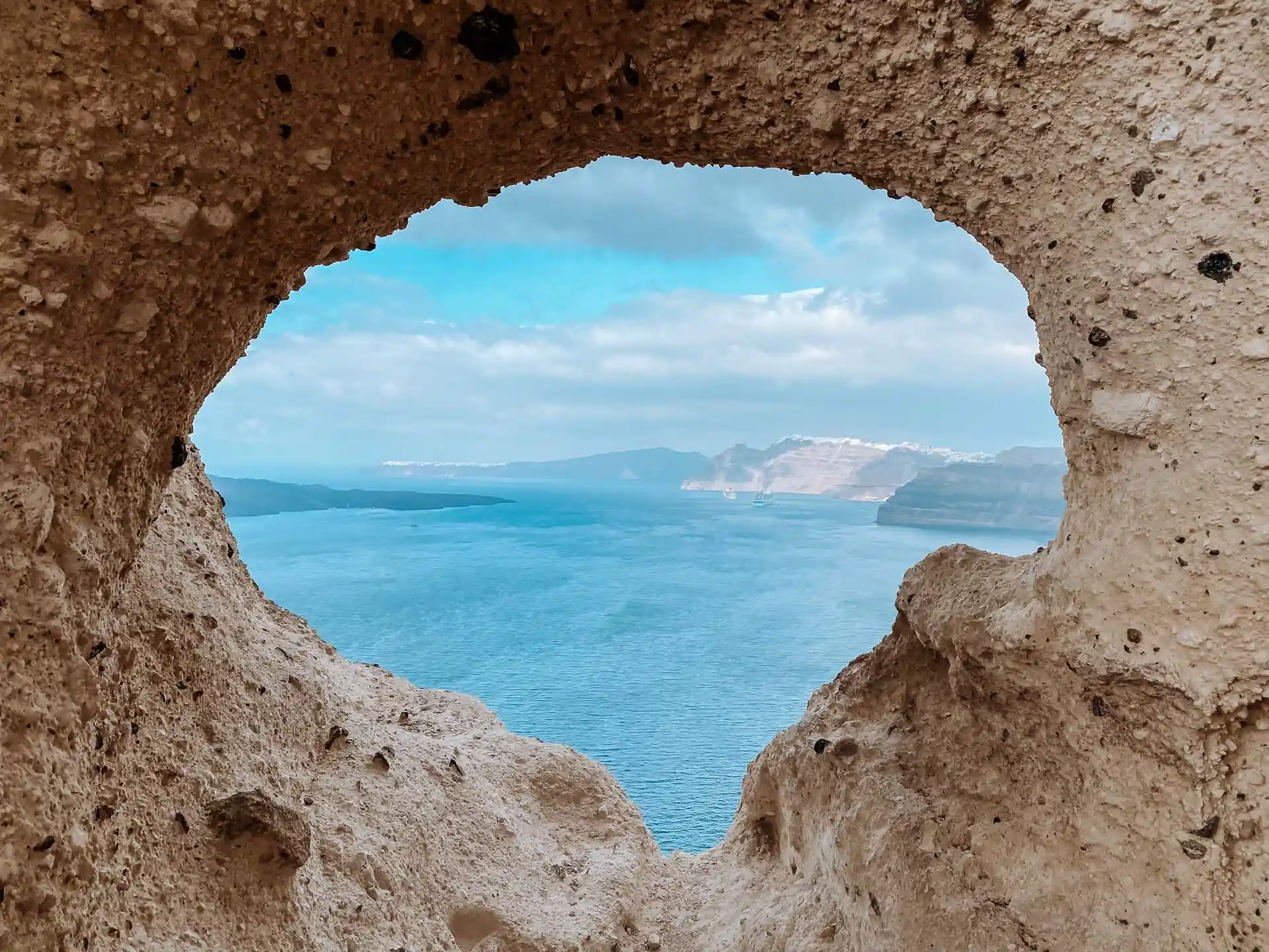 Herz von Santorini Megalochori