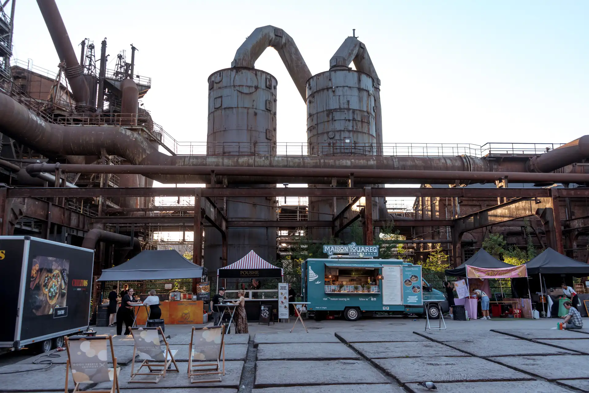 Landschaftspark in Duisburg Streetfood Festival