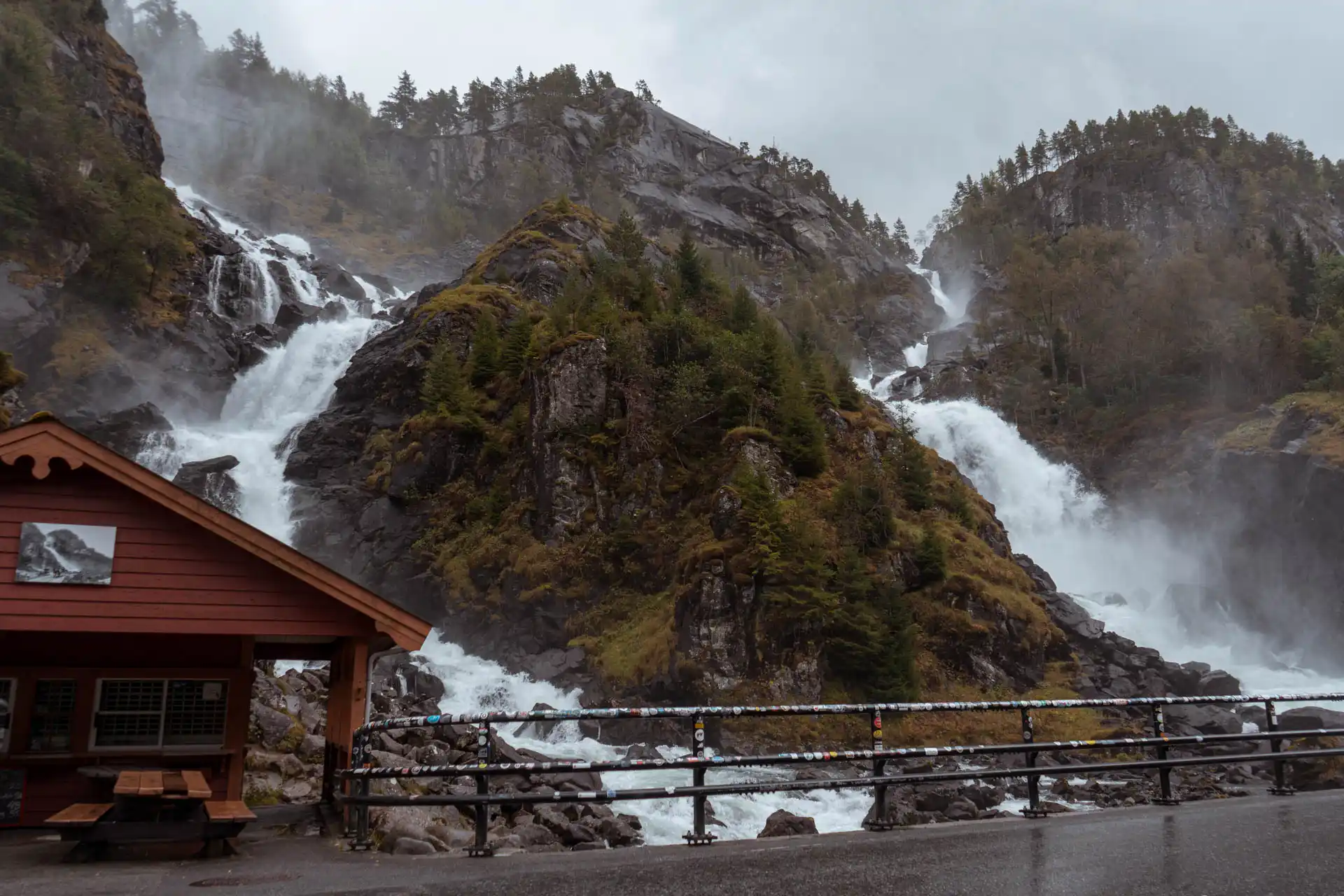 Latefossen Wasserfall Norwegen