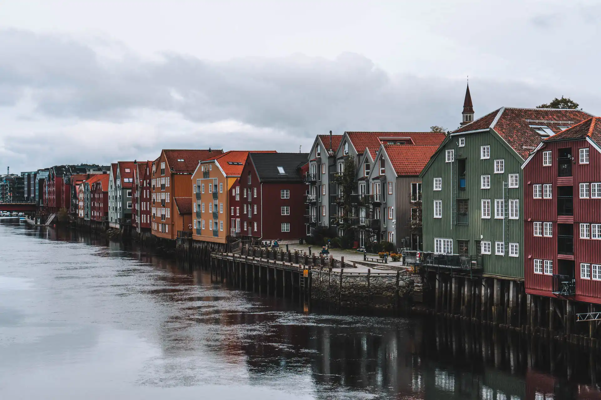 Trondheim bunte Häuschen Norwegen